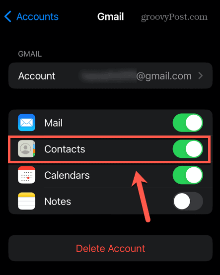 iphone gmail-kontakter