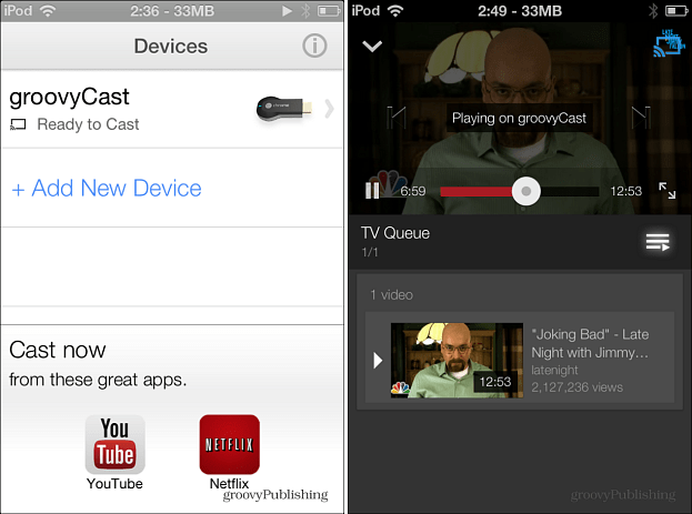 Chromecast på iOS