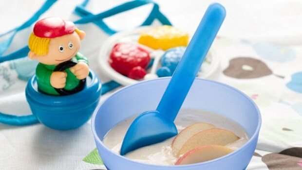 Fruktpuréoppskrift med yoghurt til babyer