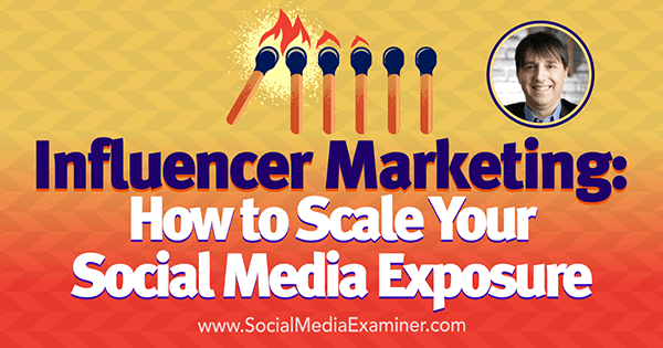 Influencer Marketing: Hvordan skalere eksponeringen for sosiale medier med innsikt fra Neal Schaffer på Social Media Marketing Podcast.