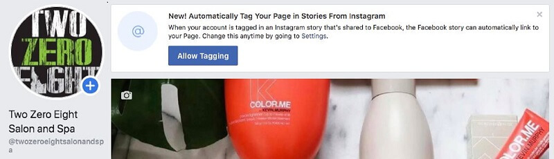 Facebook rullet ut en ny automatisk merkingsfunksjon som gjør det mulig for brukere og andre sider å merke et merke sider i historiene sine.