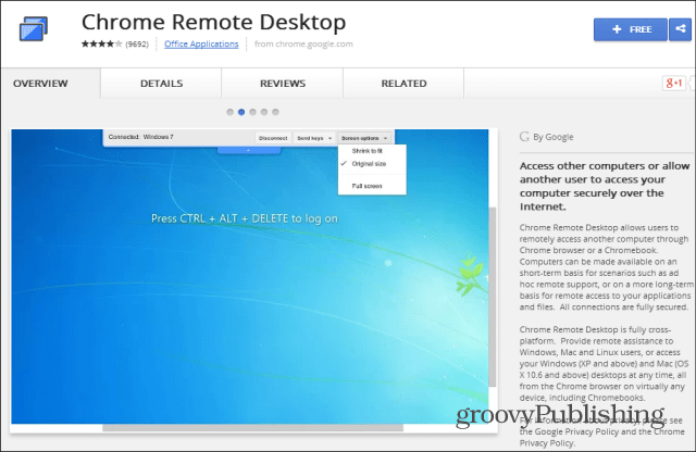Chrome Remote Desktop nettbutikk