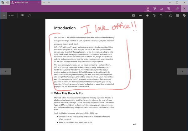 Windows 10 Preview Build 16188 Legger til nye Edge PDF-funksjoner og mer