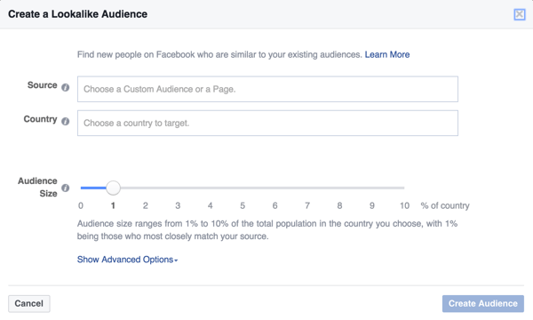 En Facebook-taktikk kan være å opprette et like publikum å målrette mot Facebook-annonsene dine.