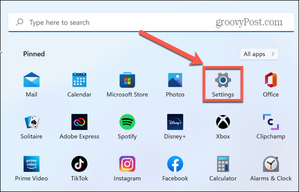 Windows-innstillinger-ikonet