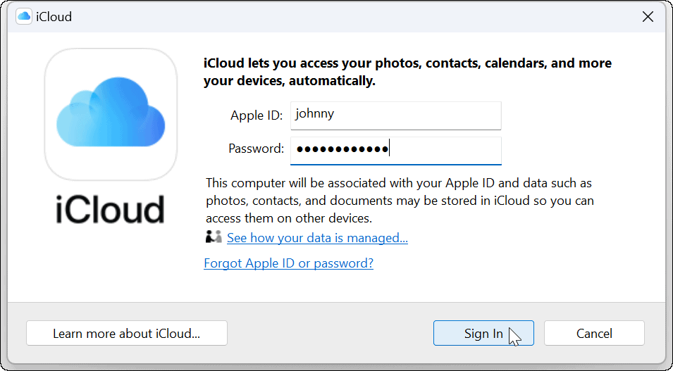 Koble Apple iCloud med Windows 11 Photos-appen
