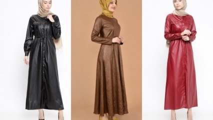 Modeller av skinnklær i hijab-klær
