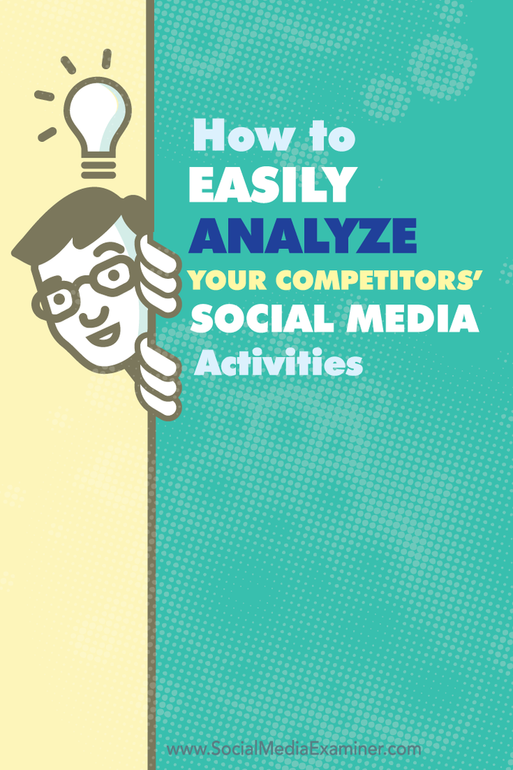 Slik analyserer du enkelt de sosiale aktivitetene til konkurrentene dine: Social Media Examiner