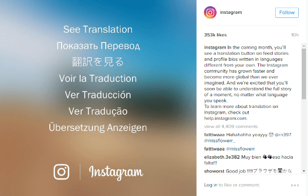 instagram oversettelsesknapp
