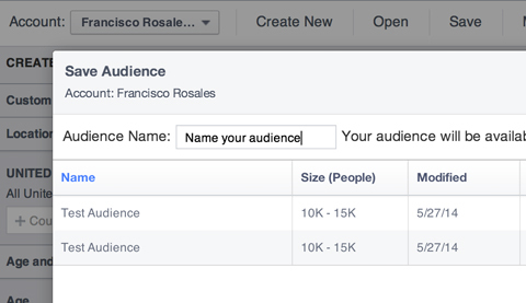 navngi et facebook tilpasset publikum