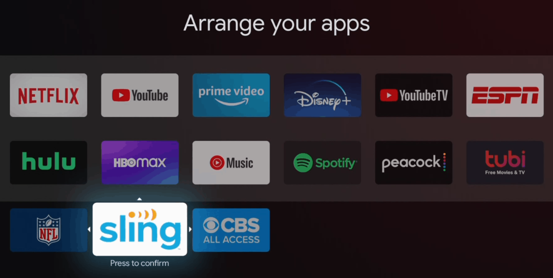 Omorganiser apper på Chromecast med Google TV-startskjermen