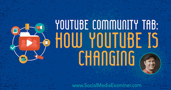 Fanen YouTube-fellesskap: Hvordan YouTube endrer seg med innsikt fra Tim Schmoyer på Social Media Marketing Podcast.