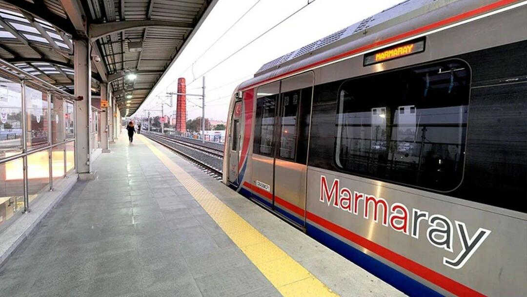 Detaljer om tidene for Marmaray-reiser