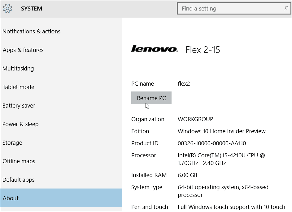 Lenovo Gi nytt navn