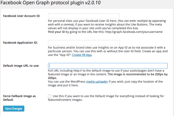 WP Facebook Open Graph Protocol-plugin legger til riktige koder og verdier til bloggen din for å øke delbarheten.
