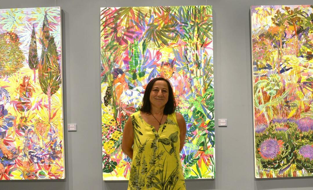 Zeliha Akçaoğlus maleriutstilling 'Secret Gardens' er på Ziraat Bank Çukurambar Art Gallery