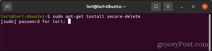 Installer sikker-sletting i Linux
