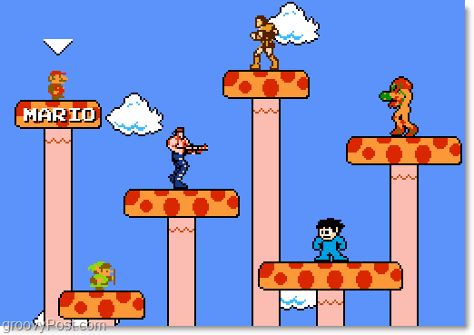 Spill Super Mario NES Crossover i nettleseren din [groovyFriday]