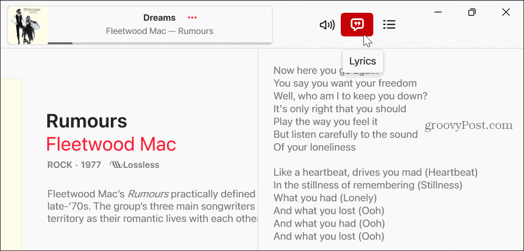 Se tekster på Apple Music