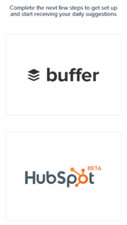 Quuu integreres med både Buffer og HubSpot.