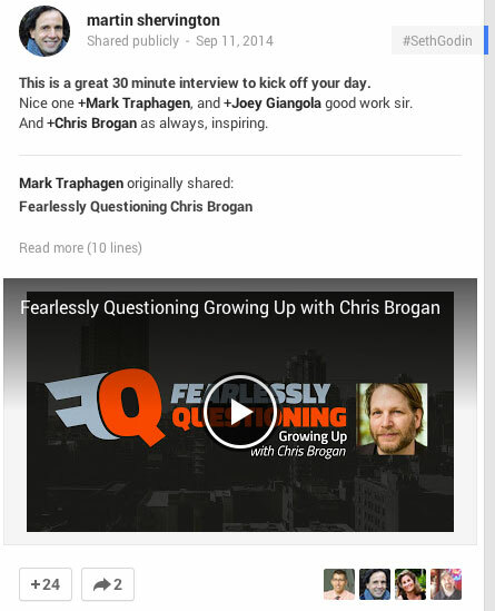 markedsføre Chris Brogan på Google +