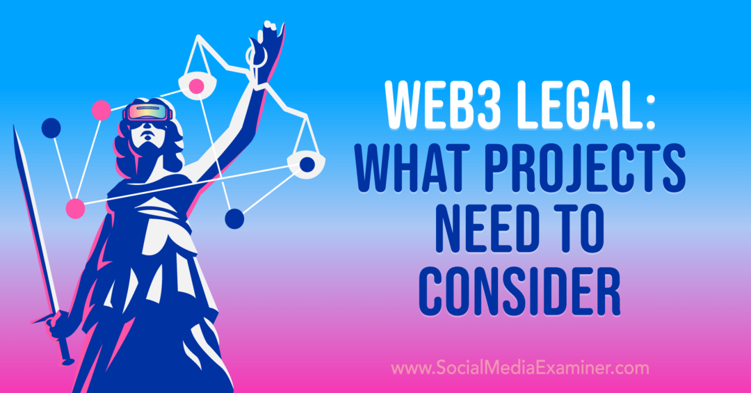Web3 Juridisk: Hvilke prosjekter må vurderes - Sosiale medier-eksaminator