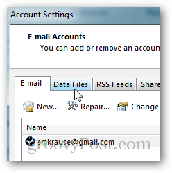 hvordan lage pst-fil for Outlook 2013 - klikk datafil