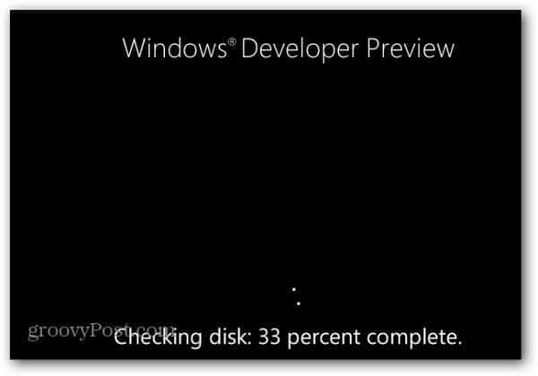 Windows 8 Ny diskfeilkontrollfunksjon