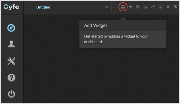Cyfe Legg til widget-ikon