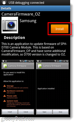installasjonsprogramvare for samsung kamera firmware update