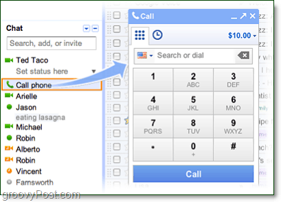 ringe telefoner fra google voice gmail