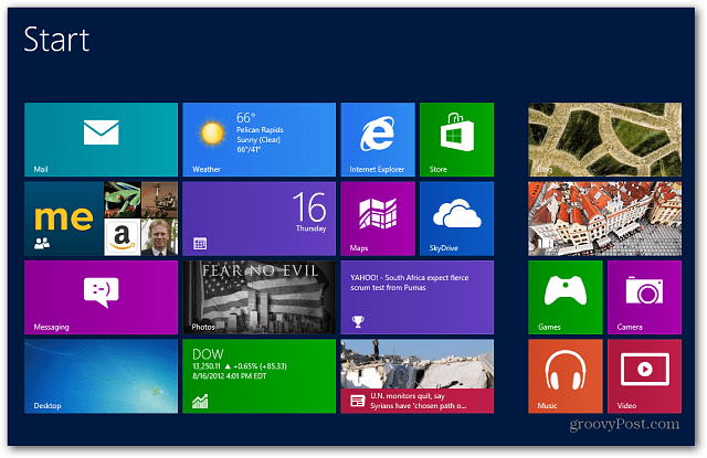 Windows 8-startskjermbildet