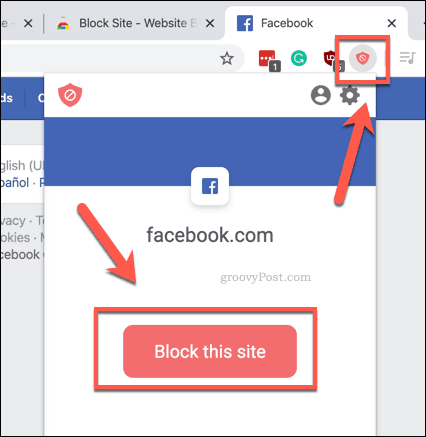 Blokkerer raskt et nettsted ved hjelp av BlockSite i Chrome