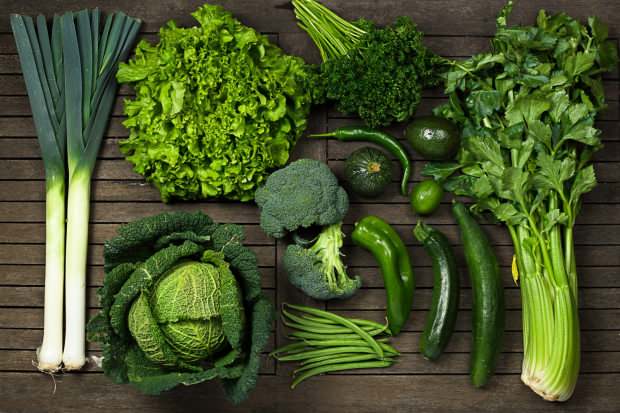 grønne grønnsaker er rike på glutation