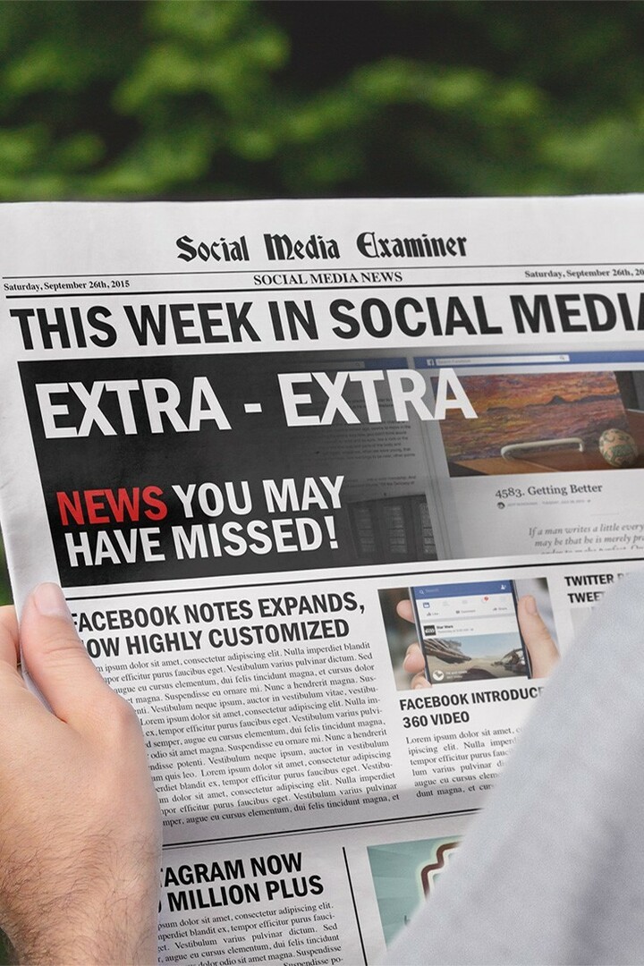 Forbedringer på Facebook-notater: Denne uken i sosiale medier: Social Media Examiner