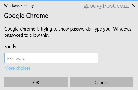 Skriv inn Windows-passordet ditt