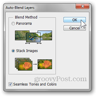 auto blanding lag alternativer sømløse toner farger Photoshop fotografering tutorial