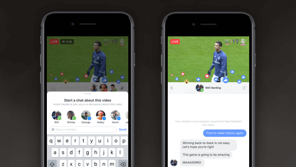 Facebook introduserte Live Chat With Friends og Live With, to nye funksjoner som gjør det lettere å dele opplevelser og koble i sanntid med vennene dine på Live. 