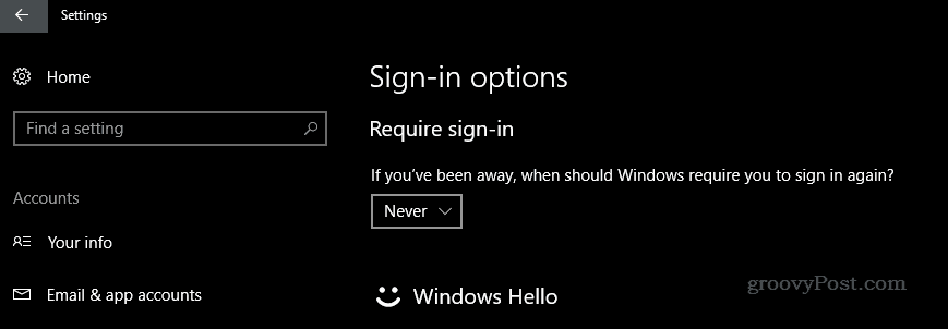 Slik deaktiverer du påloggingsskjerm når du vekker Windows 10-enheten din