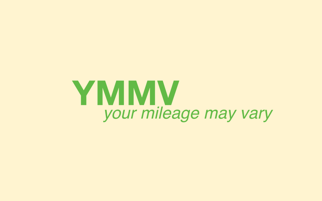 Hva betyr "YMMV" og hvordan bruker jeg det?
