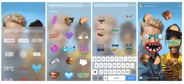 Instagram-brukere kan nå legge til GIF-klistremerker til ethvert bilde eller video i Instagram-historiene sine.