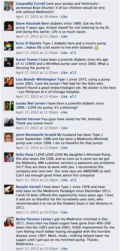 medtronic diabetes første facebook-kommentarhistorier