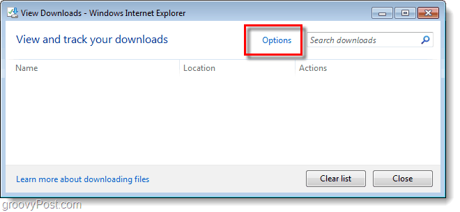 Slik endrer du standard nedlastingsmappe for Internet Explorer 9