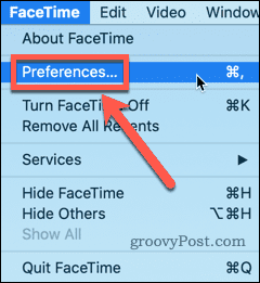 mac facetime-preferanser