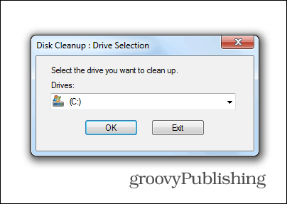 Windows 7 oppdater slette gamle filer diskopprydding systemstasjon