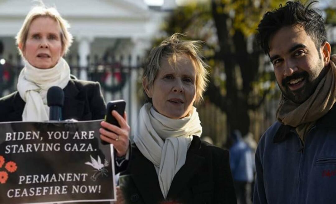 Den amerikanske skuespilleren Cyntia Nixon talte for palestinerne foran Det hvite hus!
