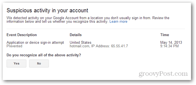 gmail mistenkelig aktivitet i kontoen din