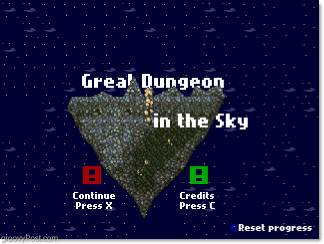 Great Dungeon In The Sky Hovedmeny