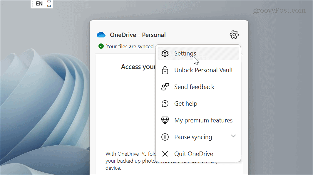 Deaktiver OneDrive på Windows 11