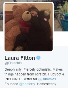 Laura Fittons Twitter-profil.